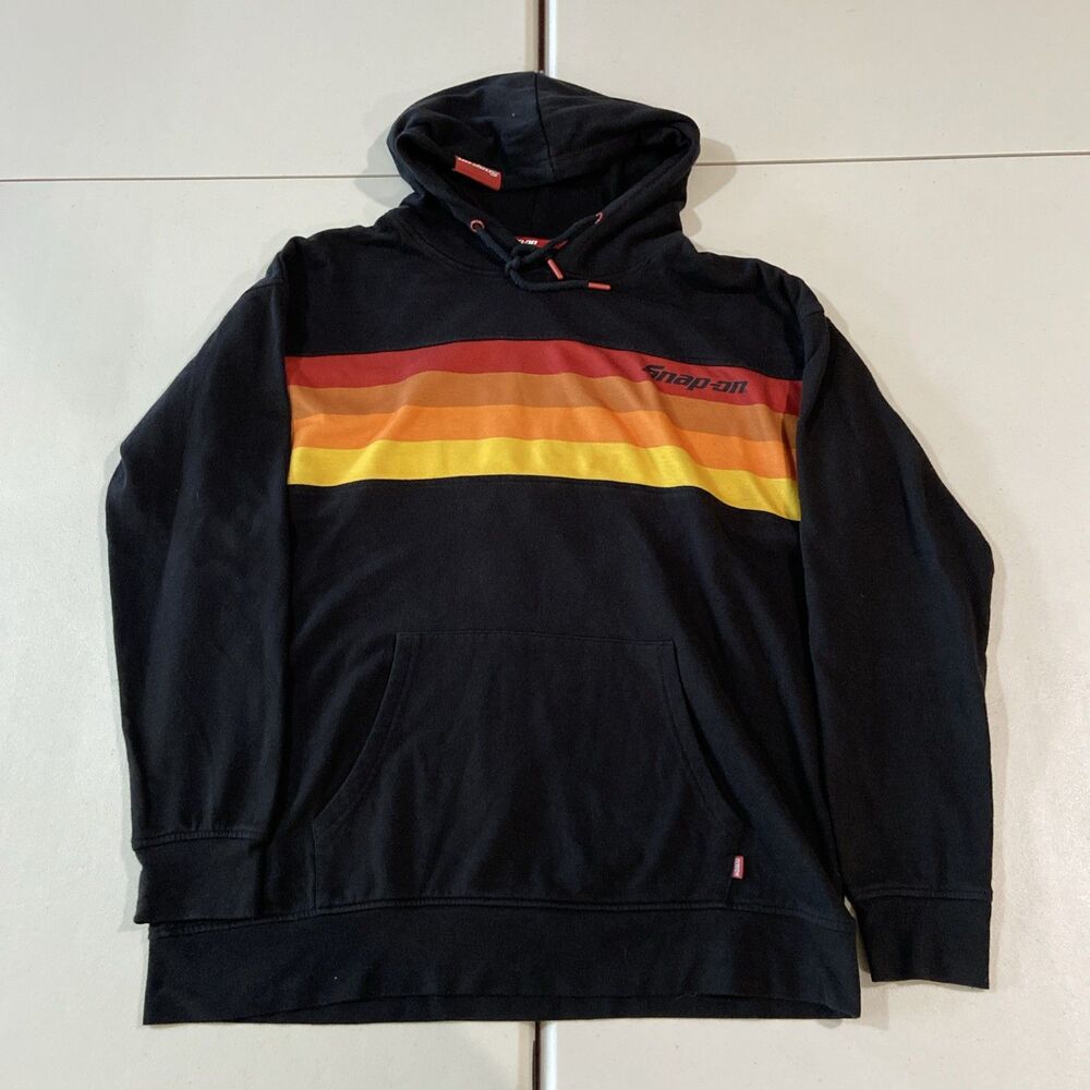 Snap-On Dixxon Sunset Hoodie Sweatshirt Black Striped - Large - Limited Edition